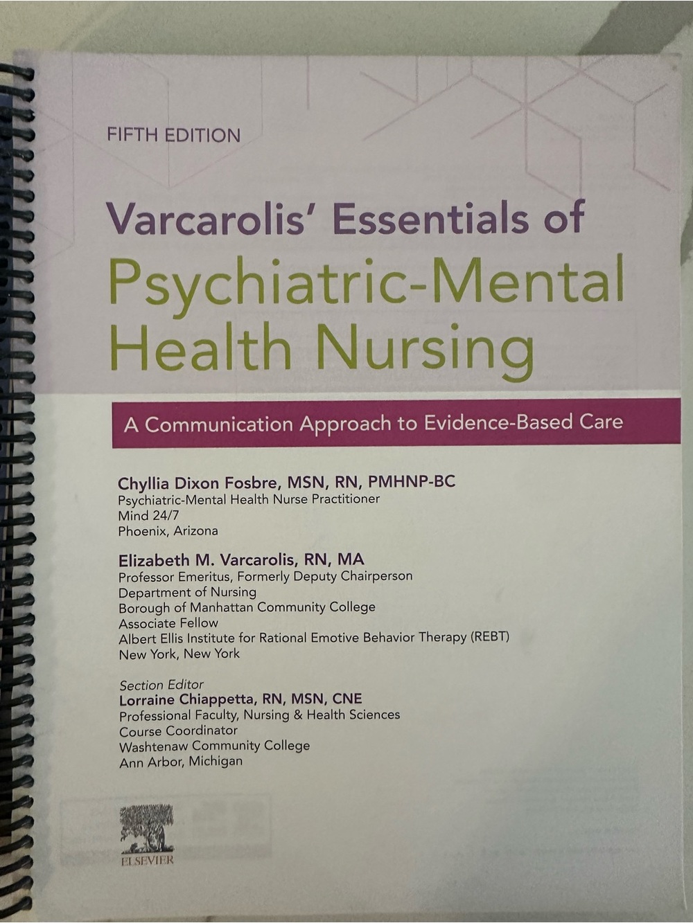 Varcarolis' Essentials of Psychiatric-Mental Health Nursing - Purple Cover - Picture 2 of 2